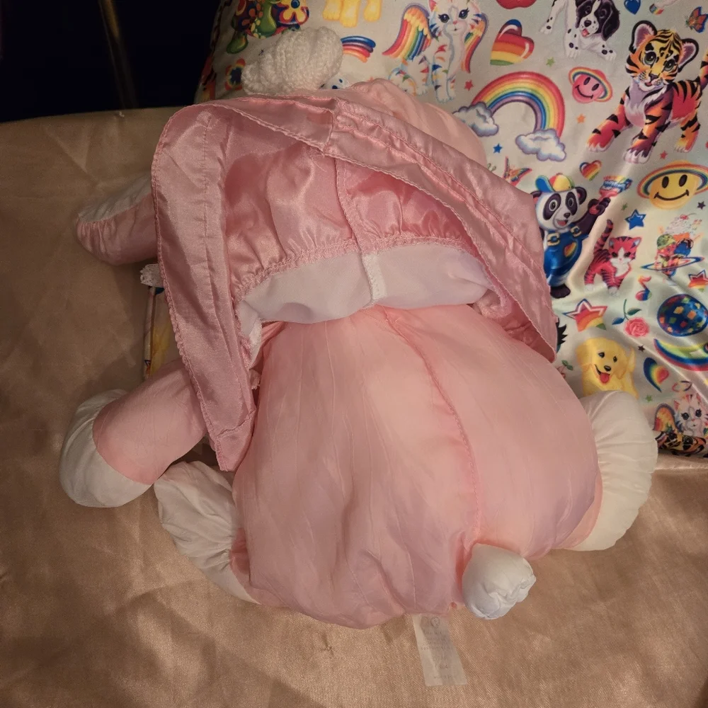 Vintage 1980s Fisher-Price pink/white Bunny Puffalump - Picture 3 of 5